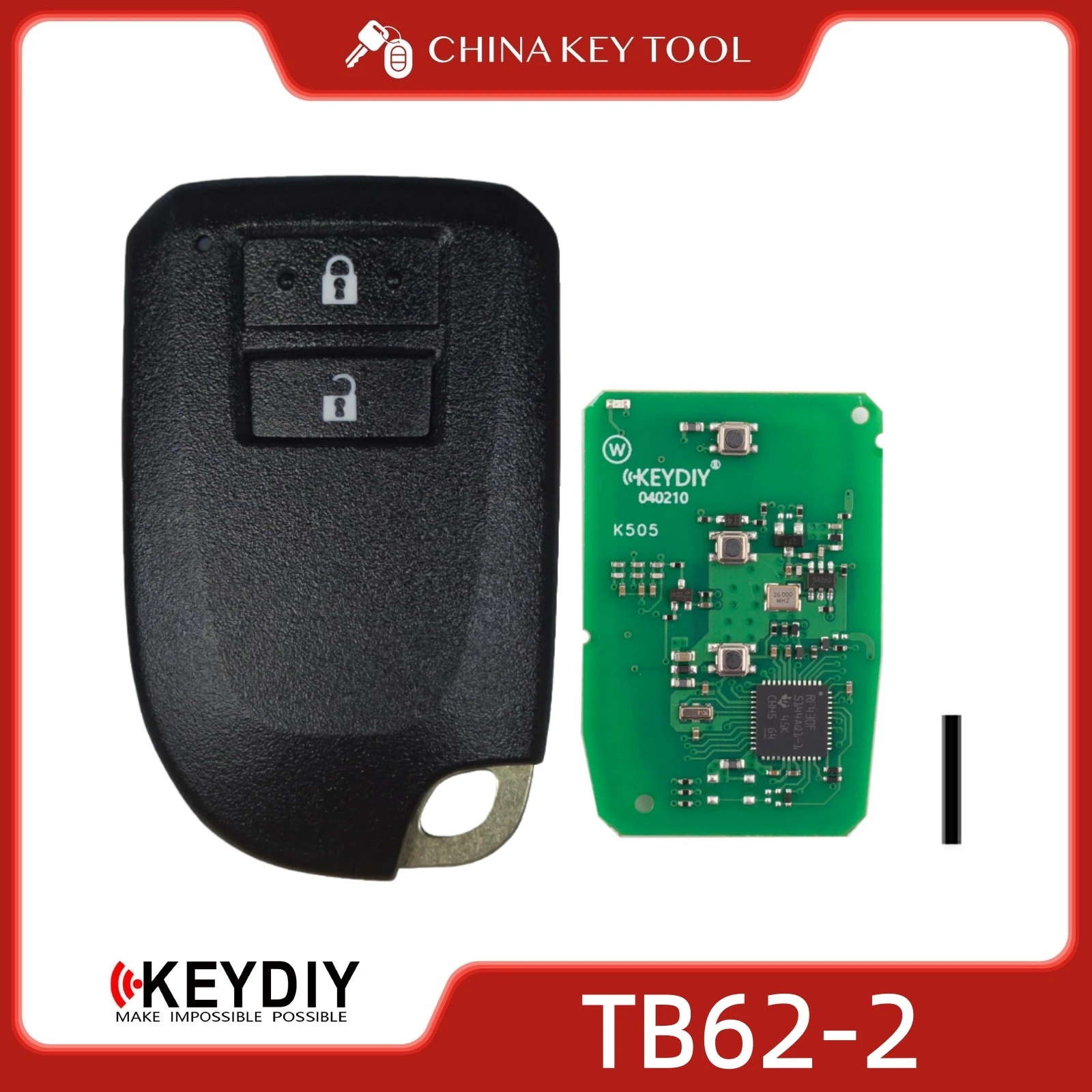 

KEYDIY KD TB62-2 Универсальный интеллектуальный дистанционный ключ с 2 кнопками TB Smart Series для слесаря