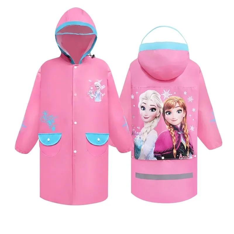 Disney Frozen Elsa Raincoat for Children Oxford Cloth Waterproof Student Poncho Gifts Kindergarten Baby Kids to School Poncho