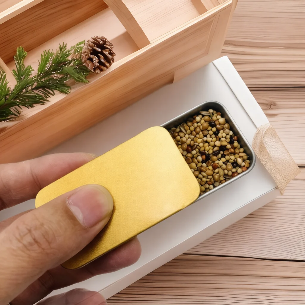 Bird Training Supply Push Pull Feeding Box Parrot Food Dispenser Metal Interactive Reward Tool For Small Birds