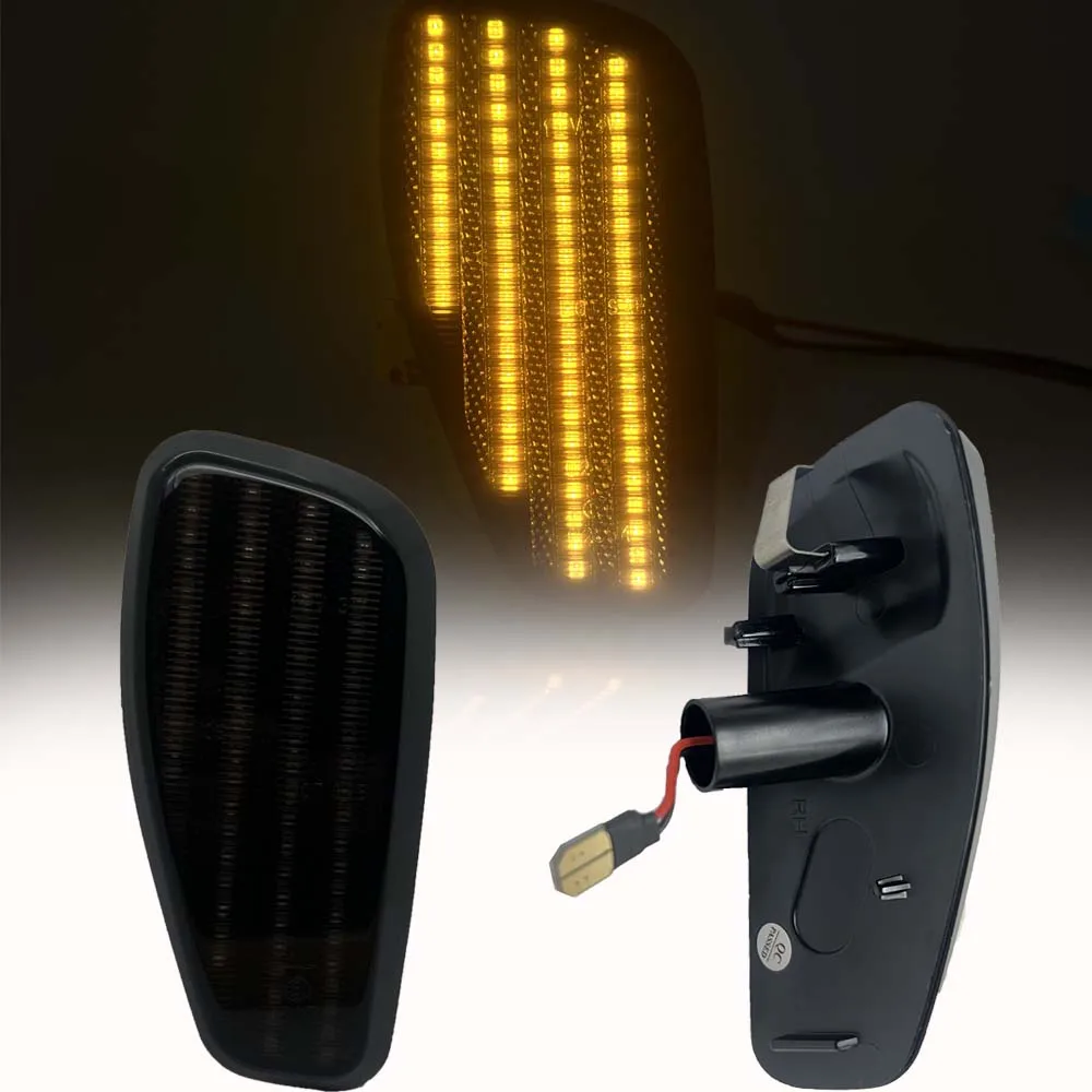 

For Jeep Renegade BU 2015 2016 2017 Amber LED Strip Front Side Marker Lights Corner Turn Signal Lamp Conversion Kit Canbus