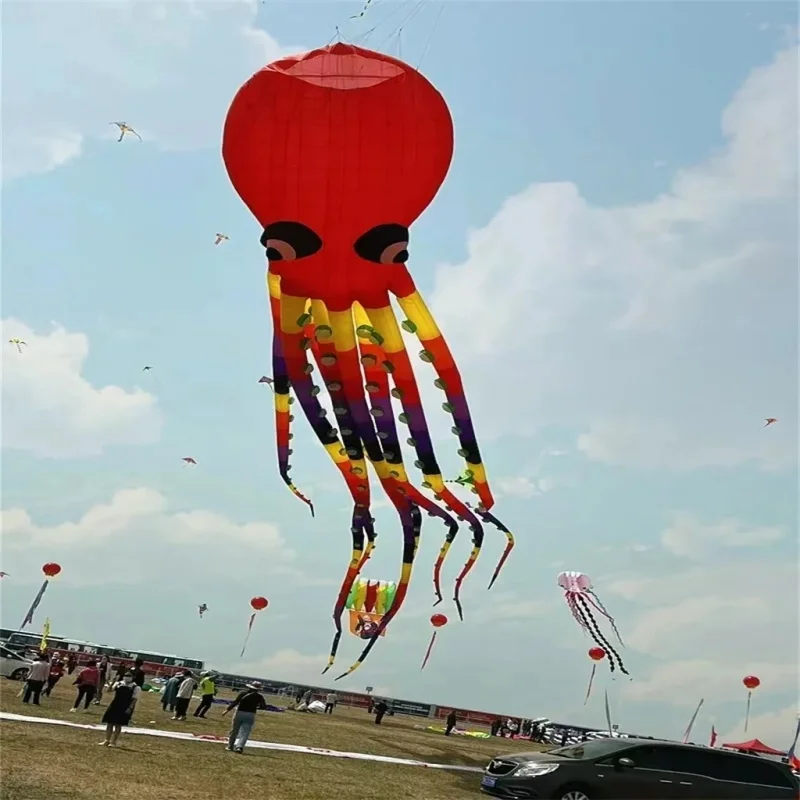 Free shipping new 13m large octopus kites for adult flying toys kite reel inflatable kite flying inflatable games Novelty toys