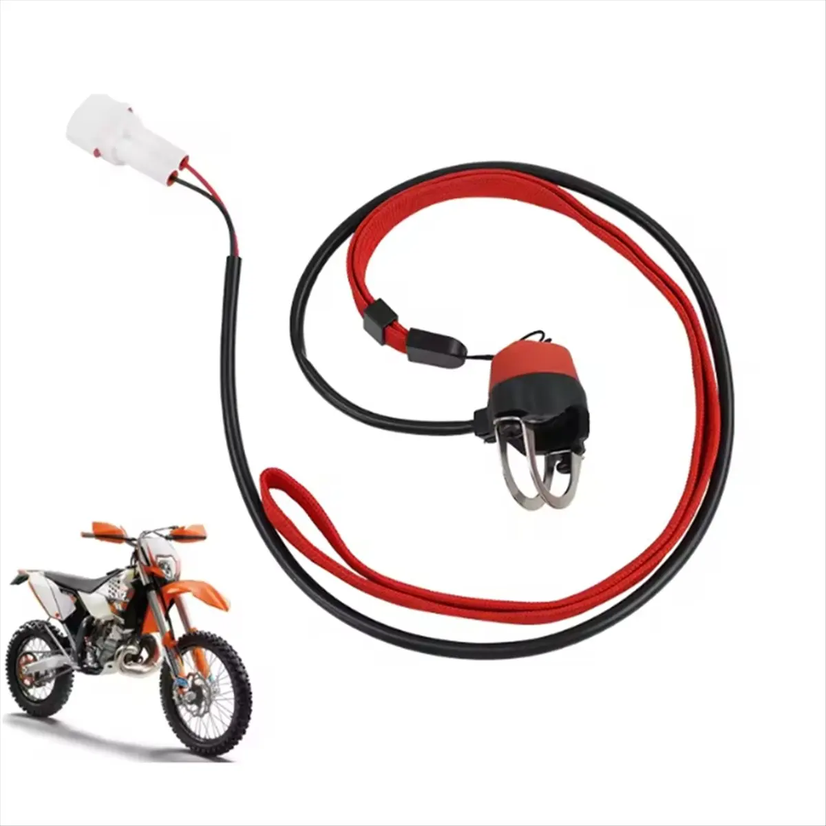 #08H (Red)Motorcycle Emergency Switch Magnetic Top Cap with Wrist Strap,Automotive Parts & Accessories