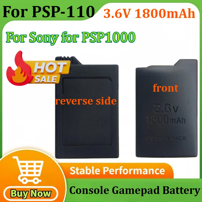 

3.6V 1800mAh PSP-110 for Sony for PSP1000 for PSP 1000 Console Gamepad Replacement Batteries Lithium Rechargeable Battery Pack