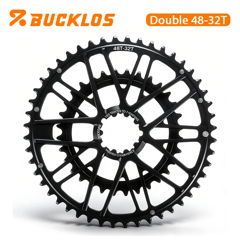 

Звездочка для шоссейного велосипеда BUCKLOS 48-32T, звездочка для гравийного велосипеда, алюминиевый сплав, для 8/9/10/11-скоростных велосипедов