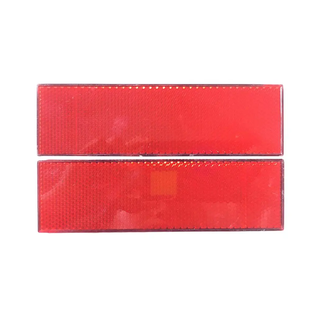 4pcs Reflective Tape Car Safety Warning Red Self Adhesive High Visibility Trucks Vehicles Plastic Easy Install