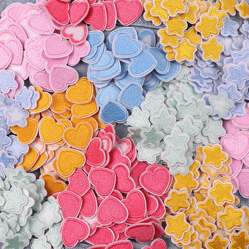 Parche bordado corazón y estrella de dibujos para planchar o coser - imagen 3