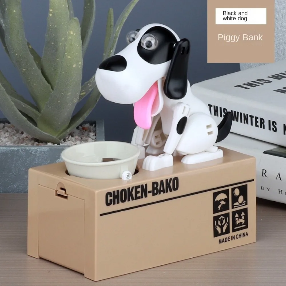 Tirelire pour chien mignon, pièce robotique Anti-chute Durable, jouet Munching, tirelire électronique automatisée, chiot intelligent, chat, tirelire