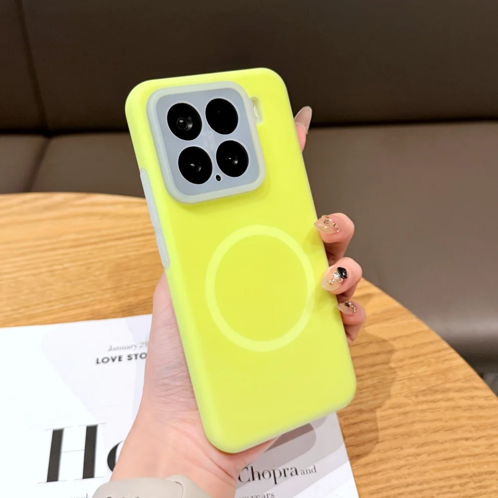 Jelly Matte For Magsafe Cases For Xiaomi 15 14 Pro 14Pro 15Pro Camera Protection Magnetic Wireless Charge Candy Bumper Cover