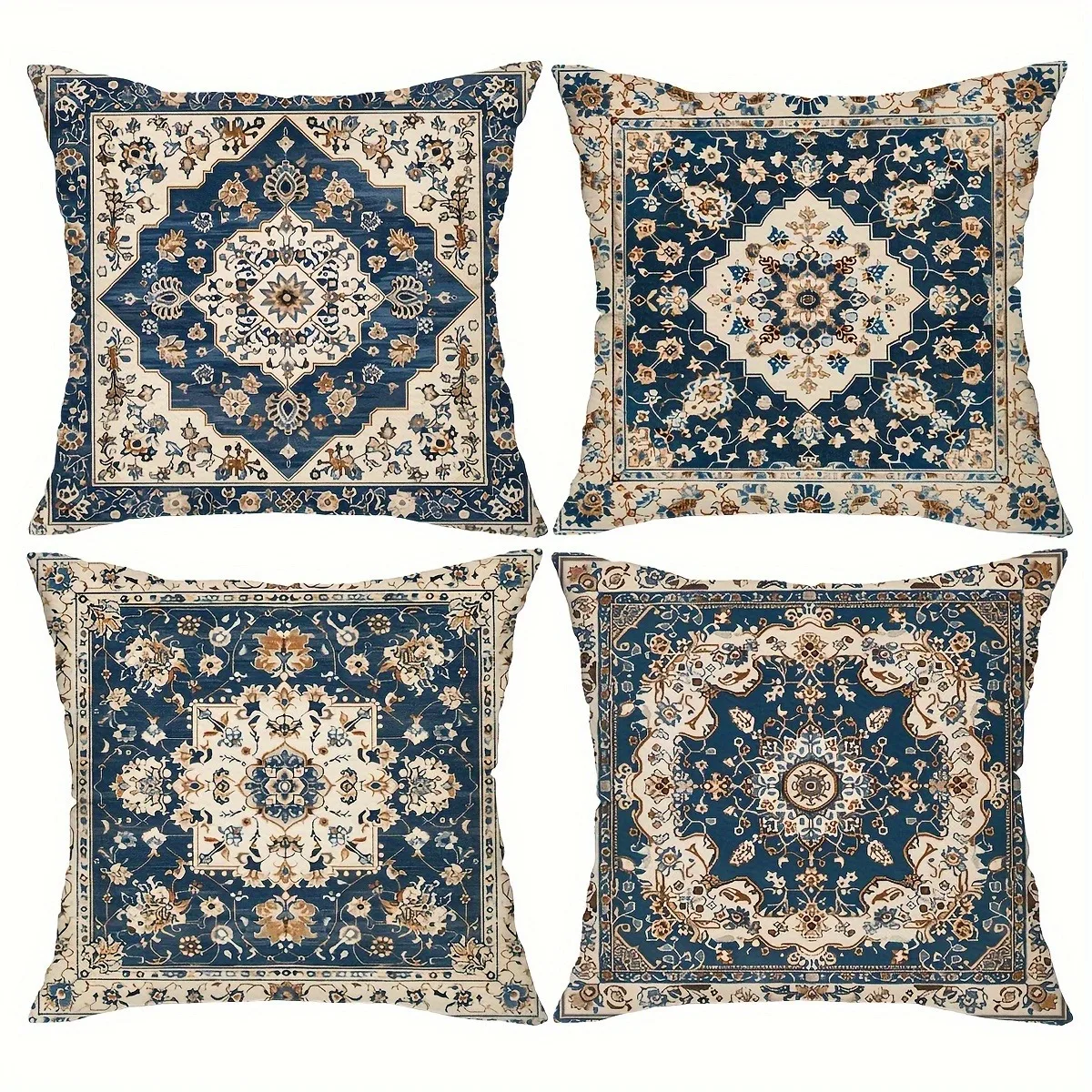 Retro classic floral pattern printing pillowcase ethnic style home furnishing room decoration pillow cover sofa cushion cover