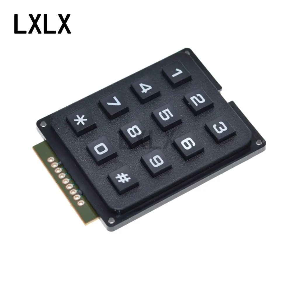 LXLX1 Microcontroller Keyboard Button Matrix 4*3 12 Keys 4*4 16 Keys Industrial Keyboard Module Row and Column Scanning