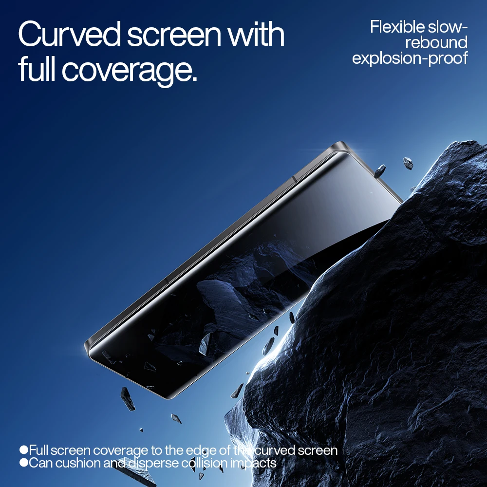 SmartDevil-Película de hidrogel para Realme GT5 Pro, Protector de pantalla de cobertura completa curvada, HD, antihuellas, suave