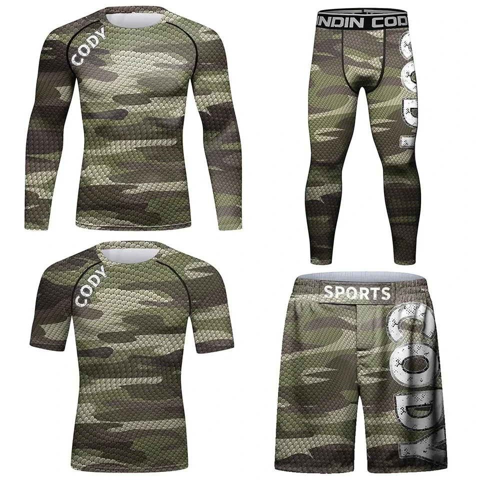 

Rashguard Bjj Men MMA T shirt+Pants Set Boxing MMA Shorts kickboxing Jerseys Boxeo Sportsuits Gi Rash Guard Jiu Jitsu T-shirts