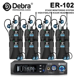 Debra ER-102 UHF IEM In Ear  Stage Monitor Wireless System With Multiple Transmitter For Small Stage Performances