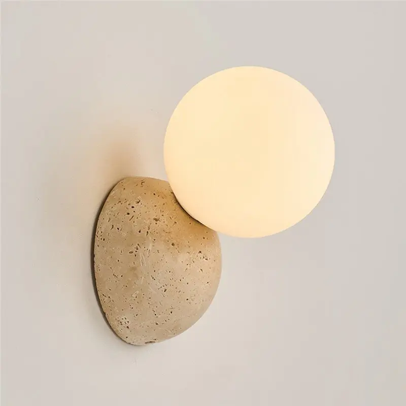 A92P Yellow Cave Stone Wall Light Wall Lamp Bedroom Bedside Nordic Living Room Background Corridor Stairs Lighting