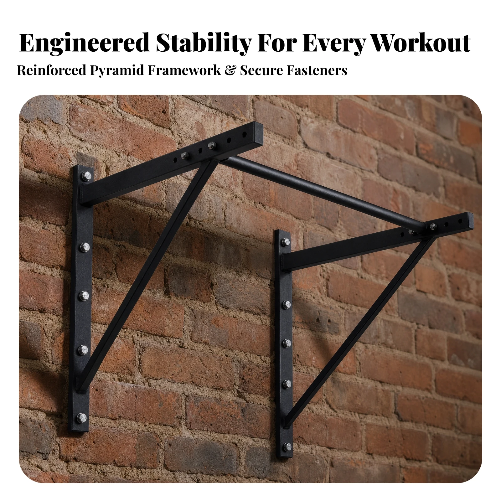 Pull up Station Heavy-Duty Wall-Mounted Pull-up Bar Wall Chin-up Bar Steel Construction for Fitness Enthusiasts, Garage