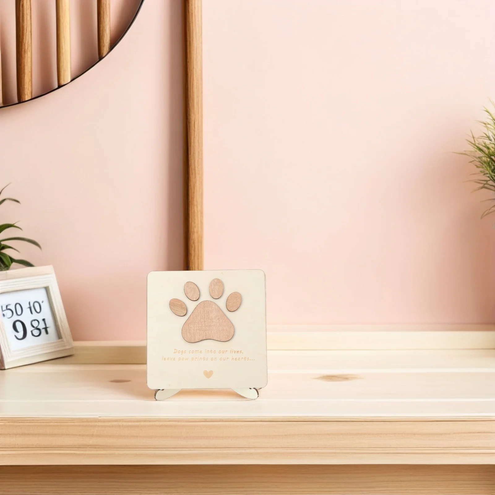 بطاقة التعاطف الخشبية للحيوانات الأليفة، تذكارية مميزة مصنوعة يدويًا لراحة فقدان الكلاب، هدية تذكارية للنساء