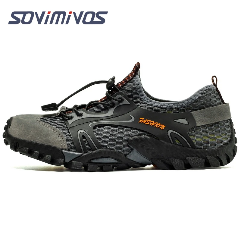 Mens Hiking Shoes Fishing Aqua Water Shoes Outdoor Sneakers Quick Drying Mesh Barefoot Walking Jogging Sock Sneakers Travel