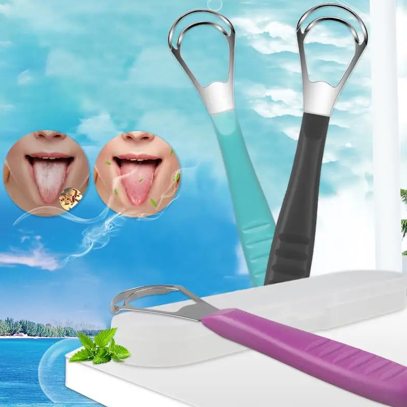Stainless Steel Tongue Scraper Tongue Coating Cleaner Tongue Coating Brush Oral Tongue Cleaner Tool Fresh Breath