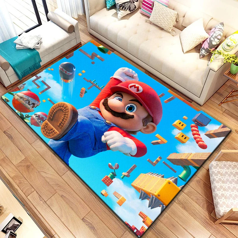 Super Mario printed area carpet for children Living room Bedroom floor mat Kitchen mat Children's Bedroom Mat