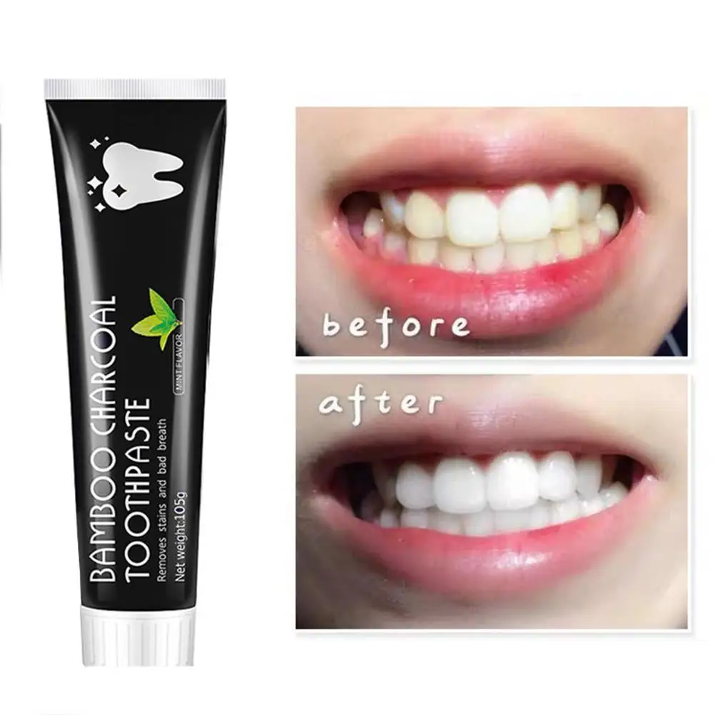 Natural Bamboo Charcoal Mint Flavor Toothpaste Deep Clean Dispel Smoke Stains Whitening The Black Toothpaste Oral Health Care