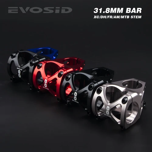 EVOSID MTB vástago aleación de aluminio ultraligero de alta resistencia corto 40mm MTB bicicleta mesa potencia bicicleta de montaña MTB vástago de bicicleta eléctrica