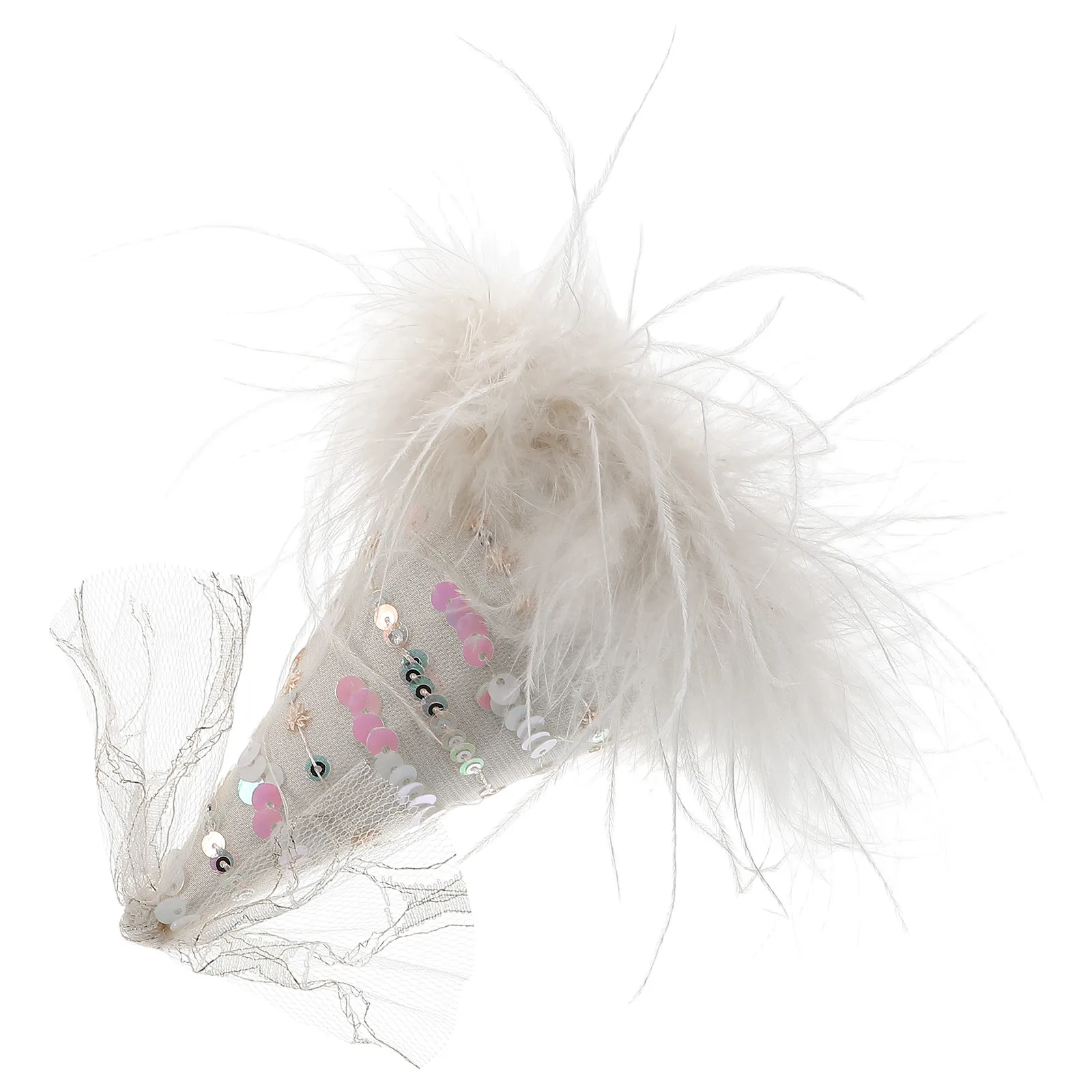 

Заколка-шляпка для дня рождения с блестками, милый аксессуар для девочек, для танцев, карнавала, вечеринки, заколка-шляпка для дня рождения