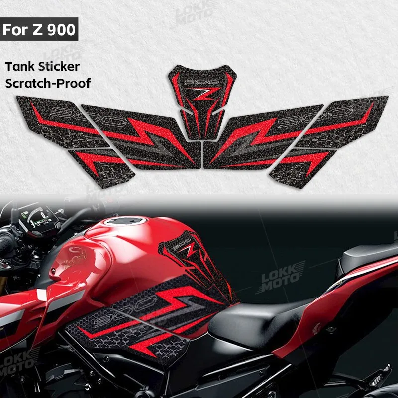 Frosted Motorcycle Fuel Tank Pad Sticker Gas Cap Cover Knee Grip Scratch-Resistant Decals Accessories For z900 Z900 Z 900 17-23