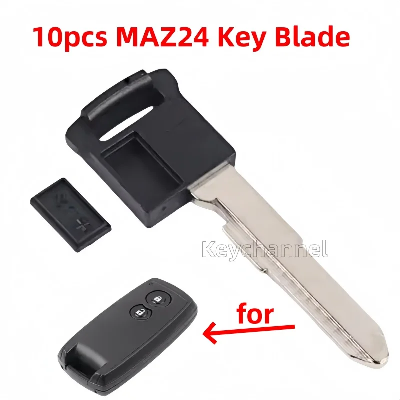 

keychannel 10pcs/lot Car Smart Key Blade MAZ24 Emergency Key Blank Proximity Key Blade for Suzuki Grand Vitara SX4 2007-2013