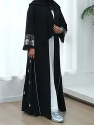 Black Kimono Abaya Dubai Turkey Islam Muslim Modest Dress Caftan Prayer Clothes Abayas For Women Kaftan Robe Femme Musulmane