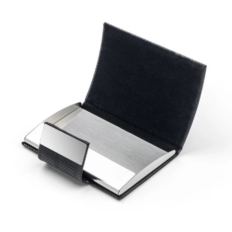 اسم مخصص حامل بطاقة الأعمال محفظة بسيطة هدية له الرجال معرف البنك حامل بطاقة الائتمان المحفظة