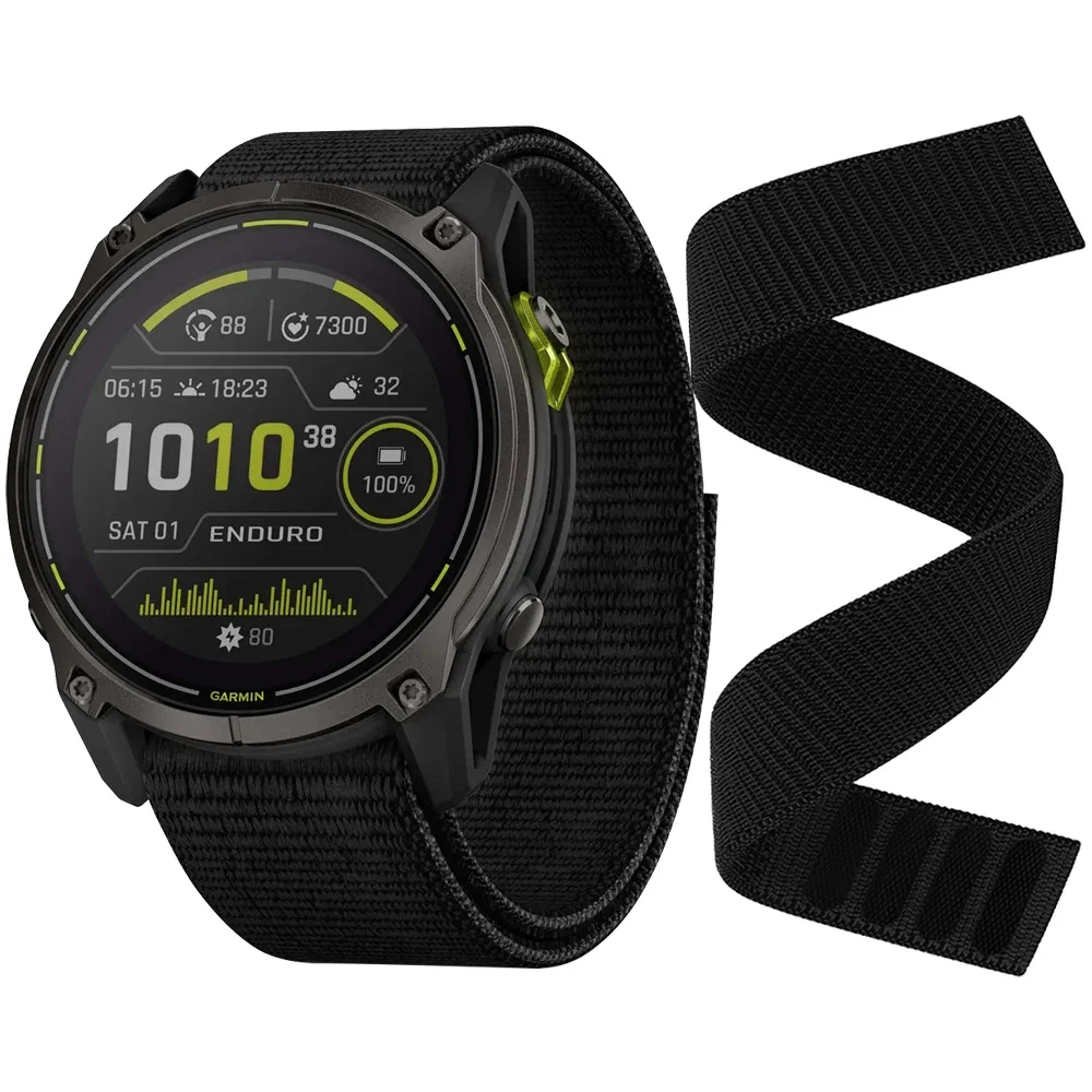 

Нейлоновый ремешок с крючком 22 мм 26 мм для Garmin Fenix 8 E 7 7X 6X Pro/Epix Pro Gen 2 47 мм 51 мм/Enduro 2 3/Forerunner 965 Ремешок для часов