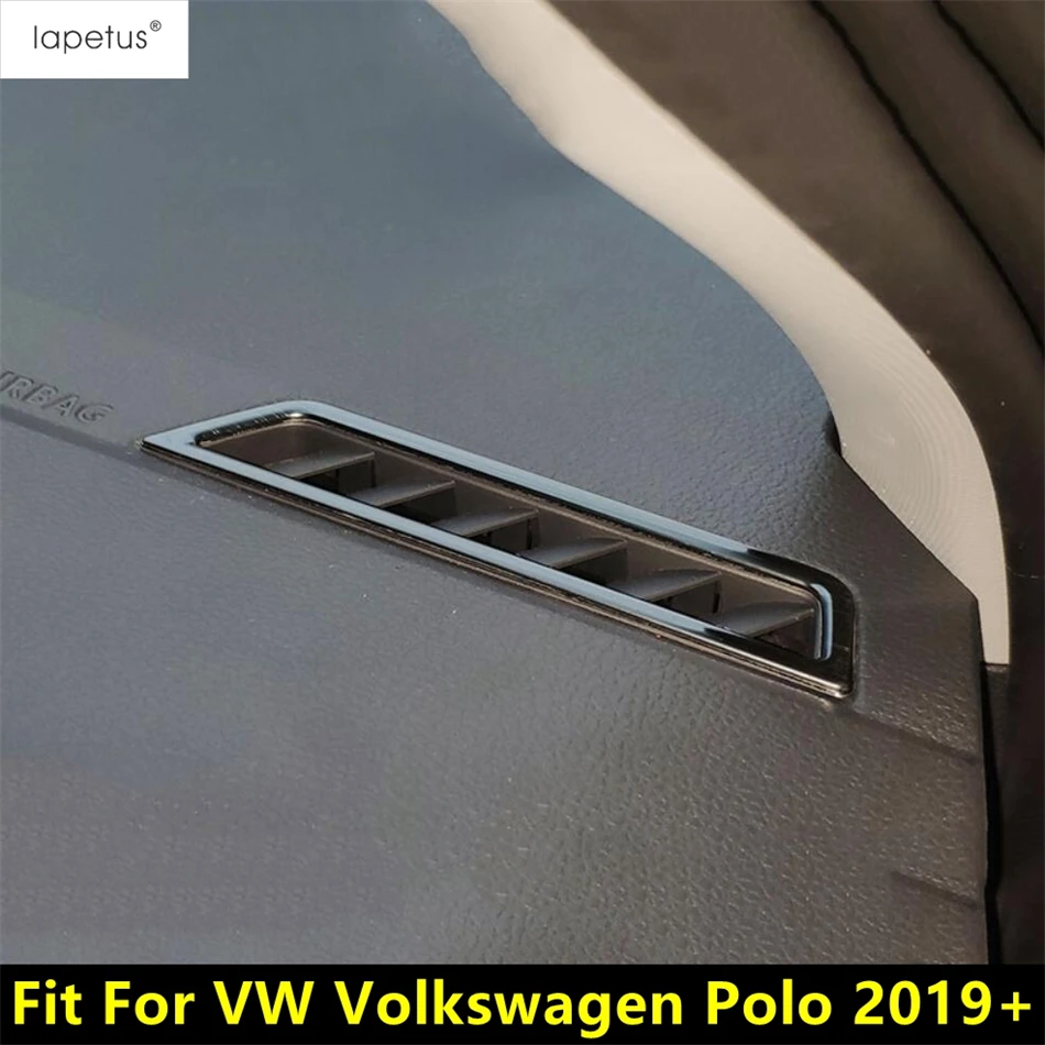 

Car Dashboard Air AC Outlet Vent Decoration Cover Trim For VW Volkswagen Polo 2019 - 2023 Stainless Steel Accessories Interior