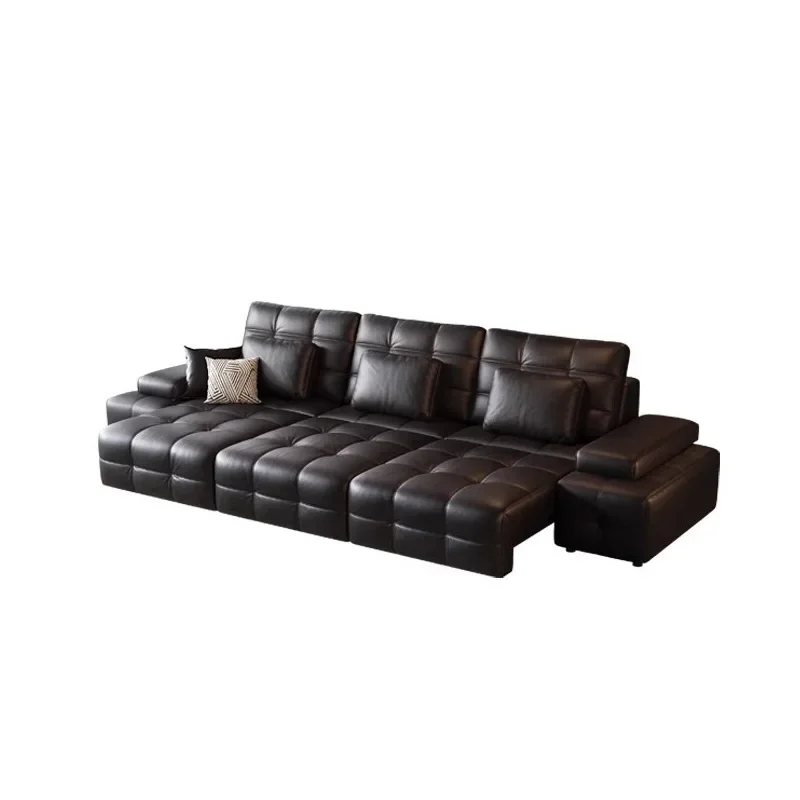 

Leather sofa, first layer cowhide multi functional electric
