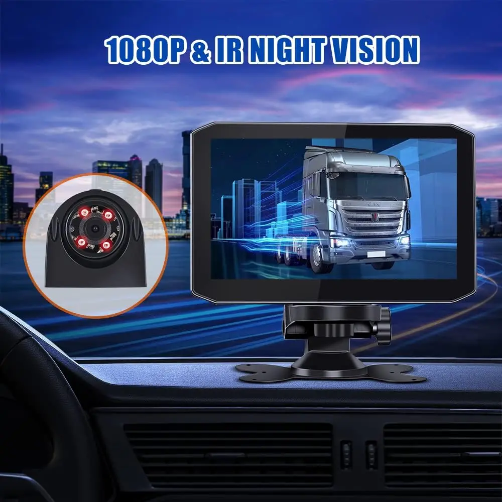 VSYSTO V7S/V7T 7.0 Inch Screen Truck Reversing  Camera System With Backup Camera IR Night Vision Recorder For Car Bus Truck