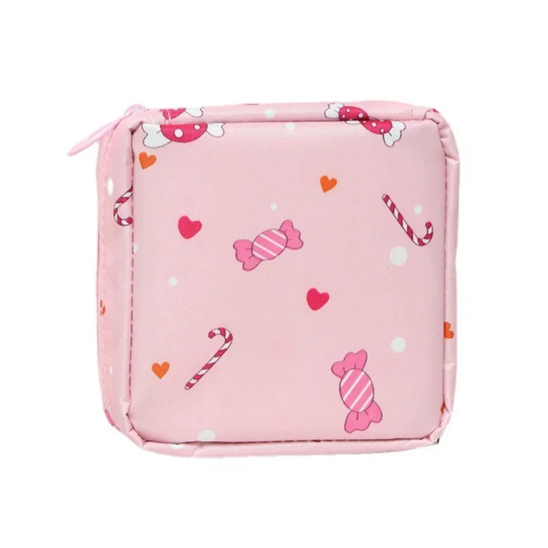 Feminino pequeno saco de cosméticos conjunto zíper meninas mini guardanapos higiênicos maquiagem batom sacos viagem fone de ouvido moeda organizador bolsa sacos