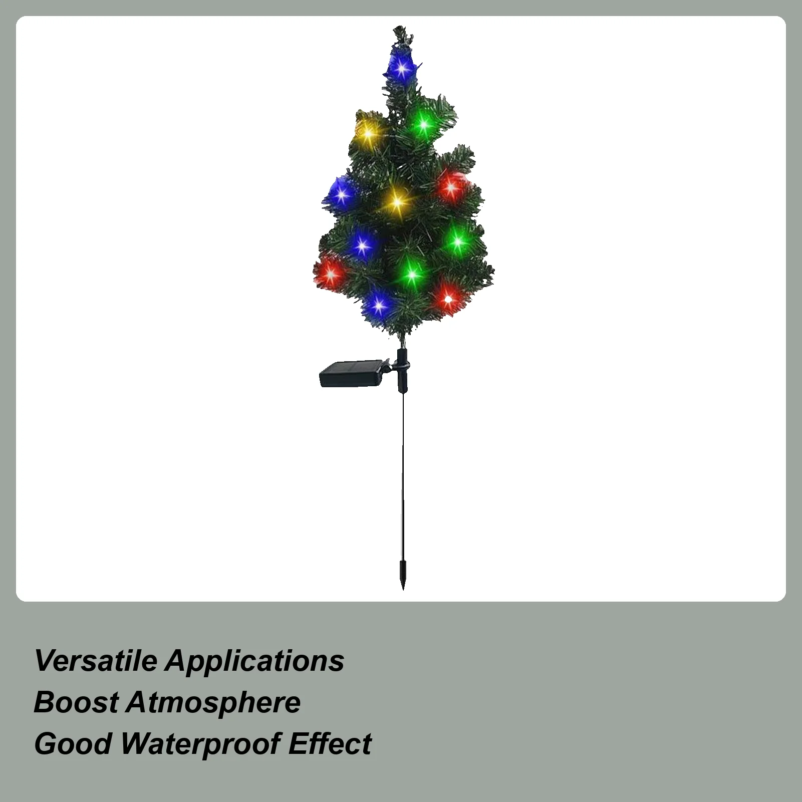 Solar Christmas Tree Lights Christmas Decorations With Stake LED Solar Garden Lights For Backyard Patio Lawn Driveway Sidewalk