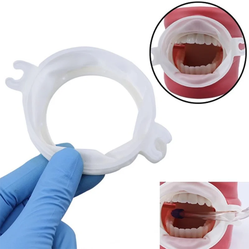 

3 Pcs Dental Lip Cheek Retractor Mouth Opener Dam Soft Rubber O Shape S/M/L Cheek Expander Disposable Orthodontic Dentistry Tool