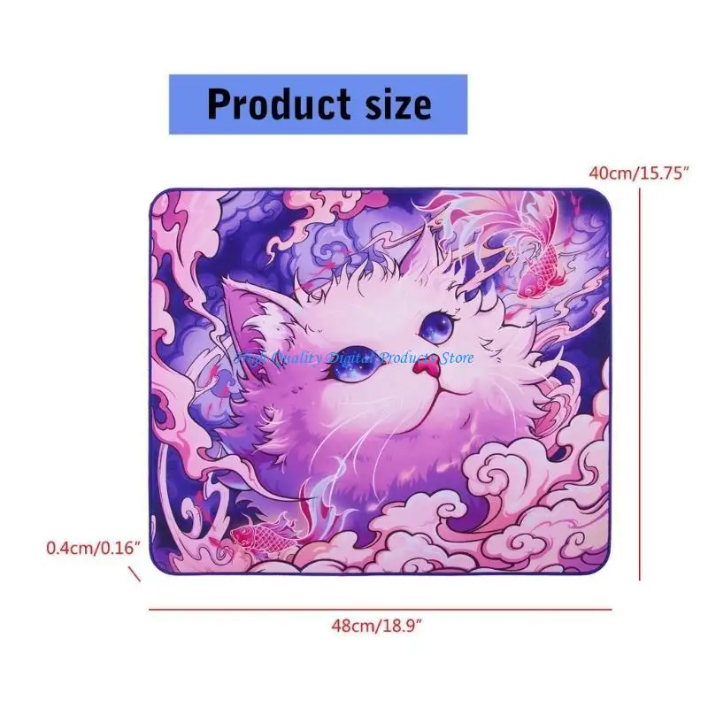 U2je High Precions Rubber Gaming Mouse Mats Tangdao Chiyu Muismatten met niet -slip rubberbasis voor gamers