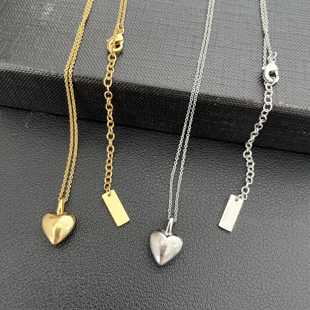 To Reine High Quality Vintage Solid Color Heart Pendant Necklace For Women Fashion Ladies Necklaces Jewelry Collares Para Mujer