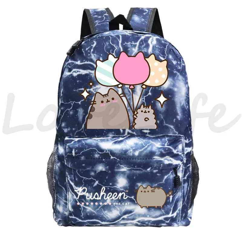 Gato dos desenhos animados mochila escolar crianças anime sacos de escola meninos meninas de volta à escola presente mochila 16 Polegada zíper