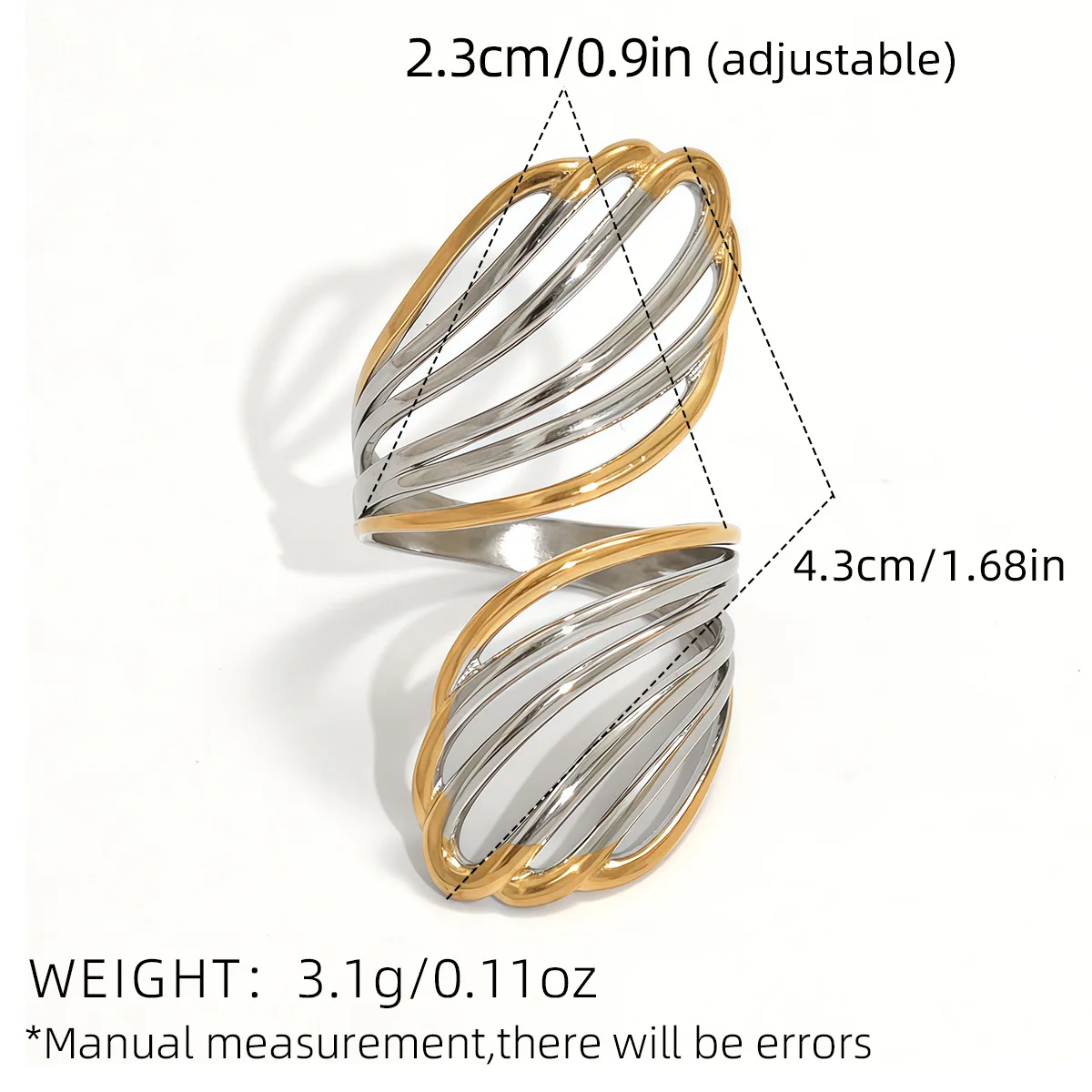 Bagues ouvertes géométriques en acier inoxydable lisse pour femmes, ligne creuse, Punk, cadeau de fête de fiançailles, accessoires de bijoux de tempérament