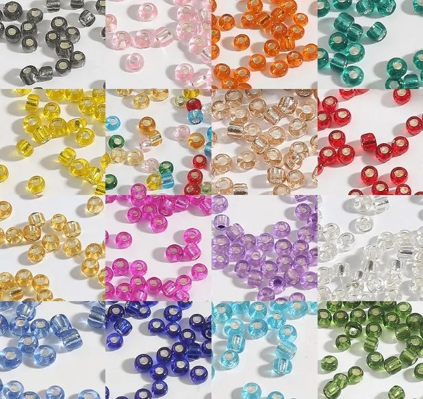 2 3 4mm Glass Seed Beads For Jewelry Making Big Hole Bead Spacer DIY   Kids  