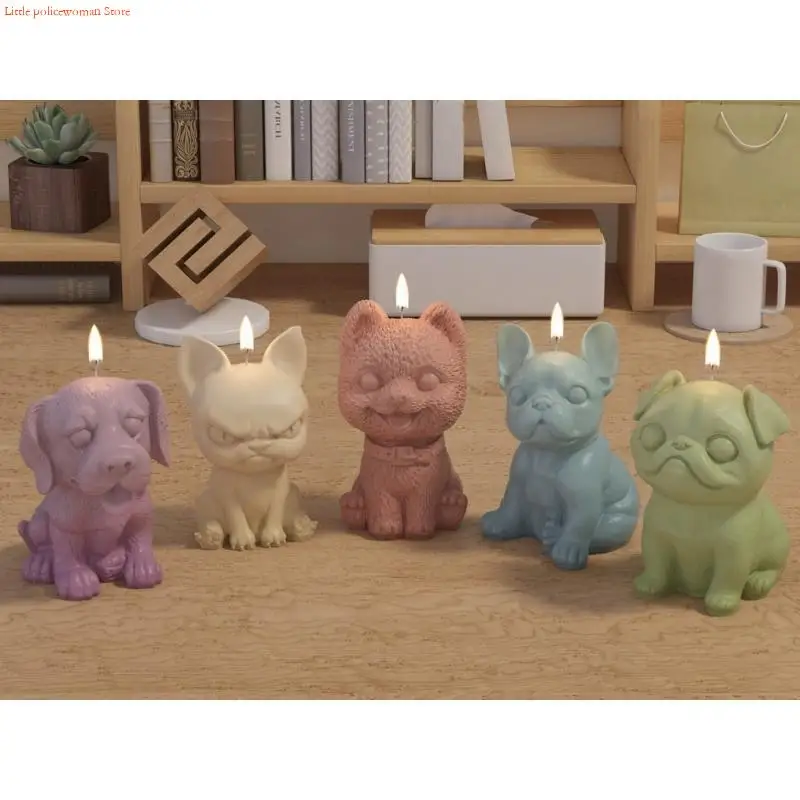 F92D Easy to Use Silicone Mold for Making Dog Table Decors Ornament