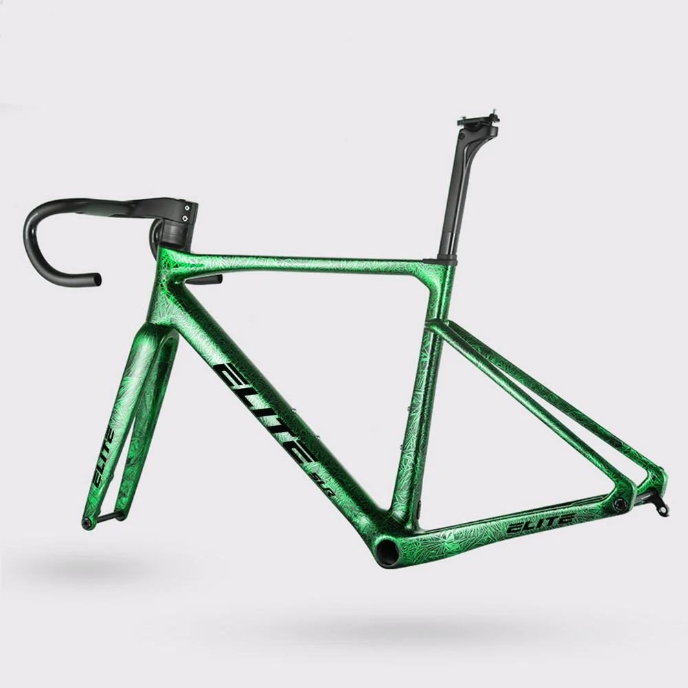 AliExpress ELITE SLR New Arrive Ultra Light 950g T1000 ELITE Carbon Road Bicycle Frame Disc Brake Cycling Part 47/49/51/54/56cm BB86 Full hid Cable