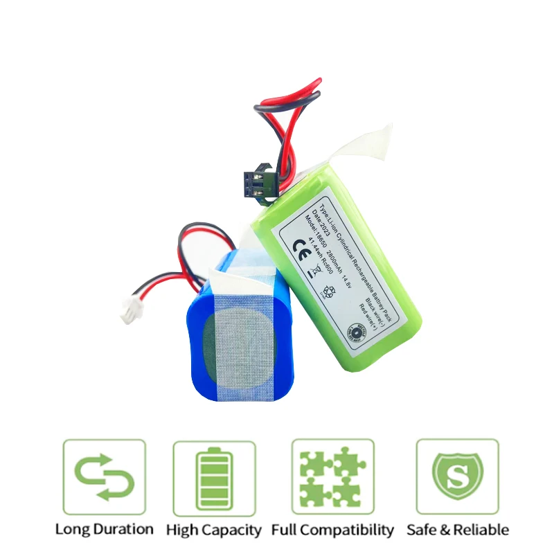 14.8V 2800mAh Li-ion Battery for Conga Excellence 990 Ecovacs Deebot N79S DN622, Eufy Robovac 11S 12 15C 15S 35C Two Colors