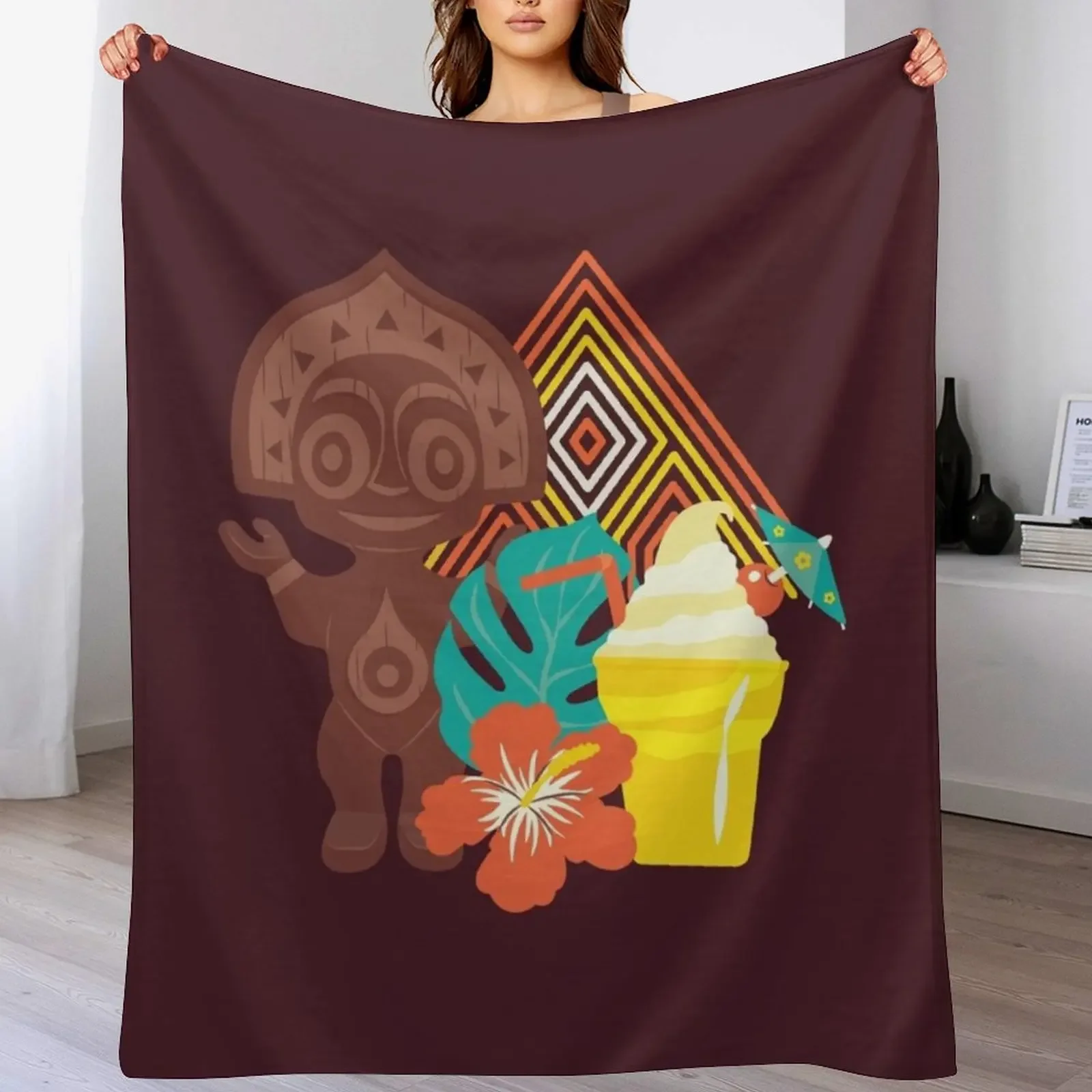 

Polynesian Paradise Throw Blanket Shaggy Weighted Luxury St Furry Blankets