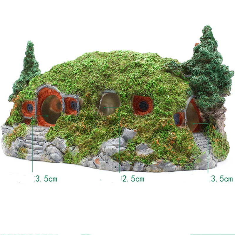 Large house Aquarium Decorations Fish Cave Resin Craft Castle Aquarium Landscape Ornament For Fish Tank Accessories