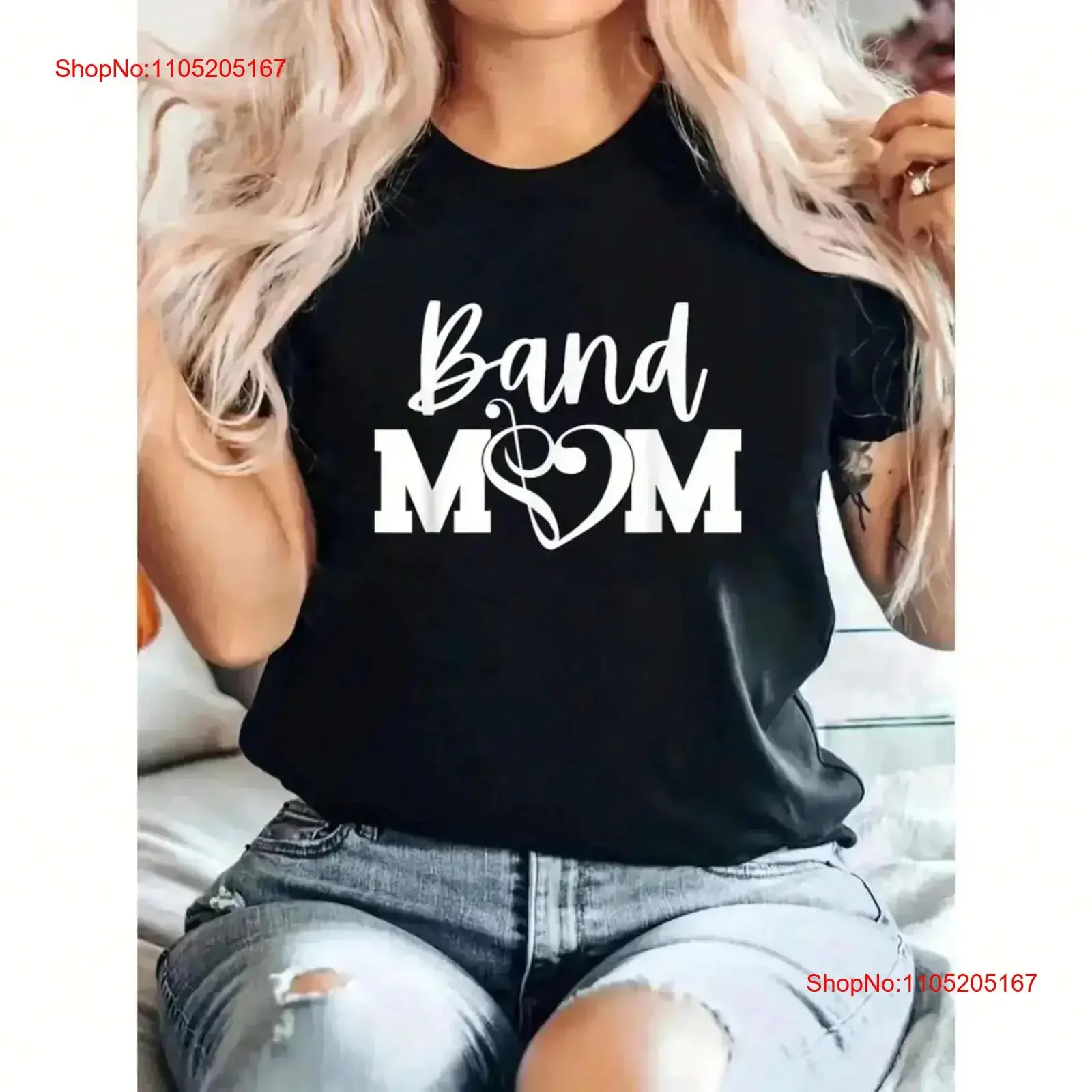

Band Mommy Letter T shirt Women's Casual Soft d vintage Washed graphic designer clothes Versatile Comfortable Unisex