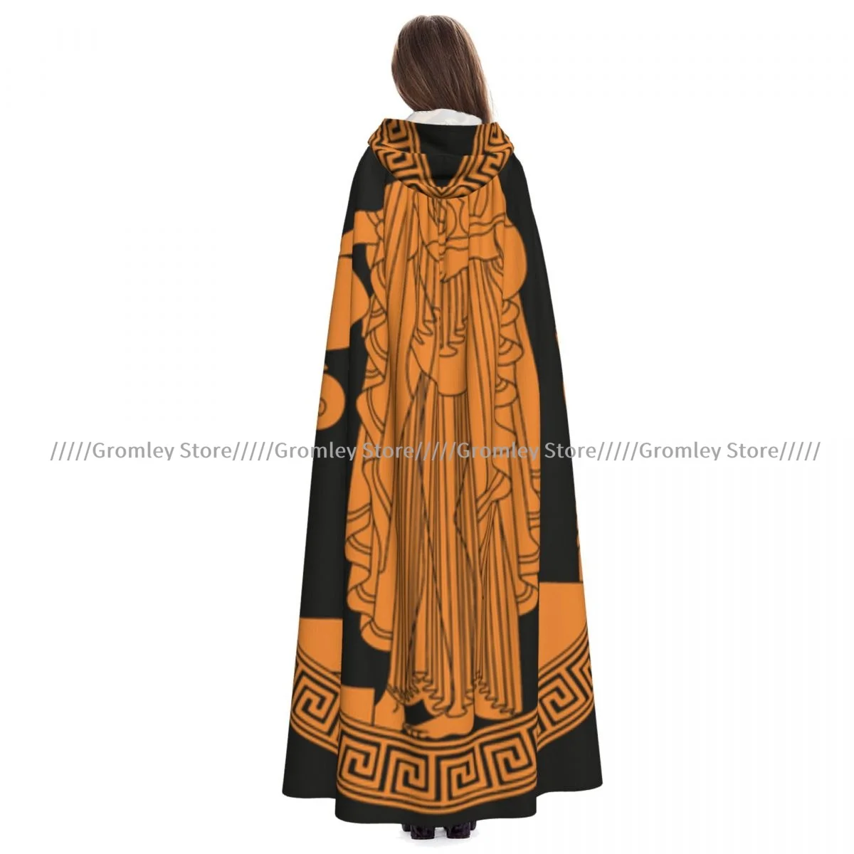 

Witch Long Hooded Robe Ancient Greek Goddess Aphrodite Halloween Cloak Cosplay Costumes for Adult