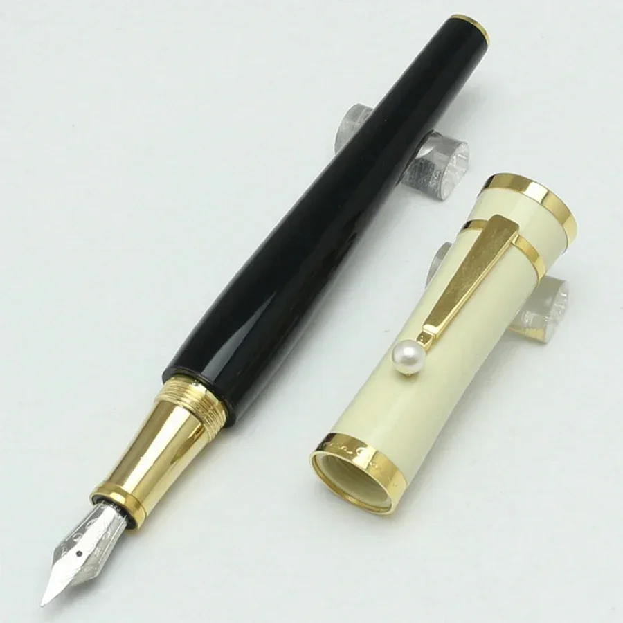 إصدار محدود من مشبك الذهب الفضي Greta Garbo الراتنج نافورة معدنية موضة أقلام الكرة الدوّارة الكتابة مكتب القرطاسية